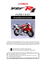 Yamaha YZF R1 Assembly Instructions Manual preview