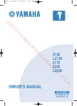 Yamaha Z150 Owner'S Manual preview