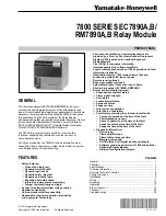 Preview for 1 page of Yamatake-Honeywell 7800 Series Manual