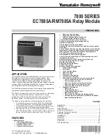 Preview for 1 page of Yamatake-Honeywell 7800 Series Product Data