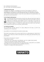 Предварительный просмотр 22 страницы Yamato 51206 Instruction Manual