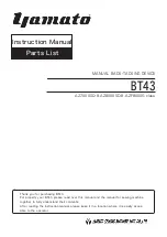 Yamato BT43 Instruction Manual предпросмотр