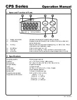 Предварительный просмотр 3 страницы Yamato CPS series Operation Manual