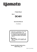 Предварительный просмотр 1 страницы Yamato DC401 Instruction Manual