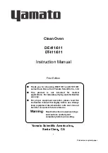 Предварительный просмотр 1 страницы Yamato DE411 Instruction Manual