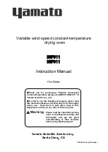 Предварительный просмотр 1 страницы Yamato DNF811 Instruction Manual