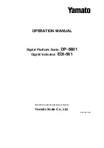 Предварительный просмотр 1 страницы Yamato DP-5601 Operation Manual