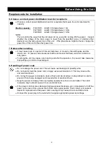 Предварительный просмотр 8 страницы Yamato FO610CR Manual