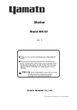 Preview for 1 page of Yamato MK161 Manual