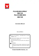 Yamato PULVIS MINI SPRAY GB210A Instruction Manual preview