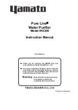 Предварительный просмотр 1 страницы Yamato Pure Line WE200 Instruction Manual