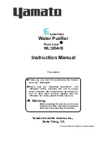 Предварительный просмотр 1 страницы Yamato Pure Line WL320A Instruction Manual