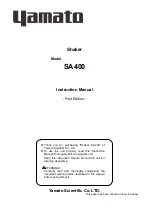 Предварительный просмотр 2 страницы Yamato SA400 Instruction Manual