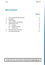 Preview for 2 page of YAMIT F700 Installation & Operation Manual