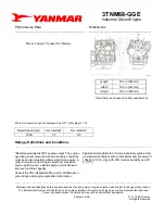 Предварительный просмотр 2 страницы Yanmar 3TNM68-GGE General Specification