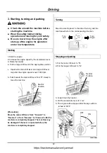 Preview for 43 page of Yanmar AW70V Operator'S Manual