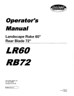 Yanmar RB72 Operator'S Manual preview