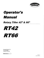 Предварительный просмотр 1 страницы Yanmar RT42 Operator'S Manual