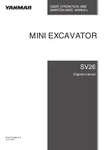 Yanmar SV26 User Operation And Maintenance Manual preview