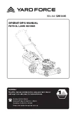 Предварительный просмотр 1 страницы Yard force GM A46 Operator'S Manual