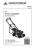 Yard force GM R40 Original Instructions Manual предпросмотр