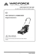 Yard force LM G40 Original Instructions Manual предпросмотр