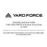 Предварительный просмотр 1 страницы Yard force LX PB21 Original Instructions Manual