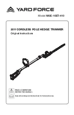 Предварительный просмотр 1 страницы Yard force M0E-16ET-410 Original Instructions Manual