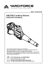 Yard force Y0LBX145T00 Operator'S Manual preview