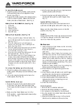 Предварительный просмотр 14 страницы Yard force Y0LSX46B000 Operator'S Manual
