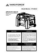 Yard force YF1600A1 Operator'S Manual preview