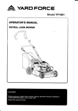 Предварительный просмотр 1 страницы Yard force YF1801 Operator'S Manual