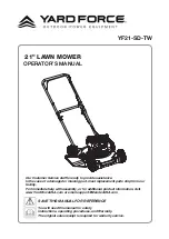 Предварительный просмотр 1 страницы Yard force YF21-SD-TW Operator'S Manual