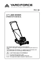 Yard force YF21-SD Operator'S Manual предпросмотр