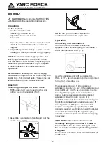 Preview for 8 page of Yard force YF6012-LE Operator'S Manual