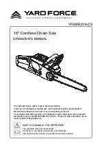 Preview for 1 page of Yard force YF60VRX16-CS Operator'S Manual
