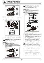 Preview for 14 page of Yard force YF60VRX16-CS Operator'S Manual