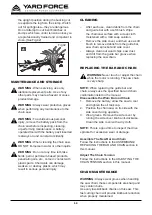 Preview for 18 page of Yard force YF60VRX16-CS Operator'S Manual