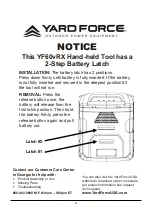 Preview for 2 page of Yard force YF60VRX22-ST Operator'S Manual