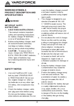 Preview for 4 page of Yard force YF60VRX2A-CHG Operator'S Manual