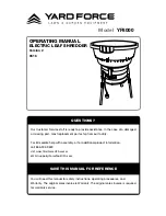 Preview for 1 page of Yard force YF8000 Operating Manual