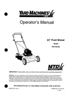 Preview for 1 page of Yard Machines 060 Series Operator'S Manual