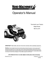 Preview for 1 page of Yard Machines 13AI675H062 Operator'S Manual