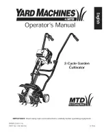 Yard Machines 2- Cycle Gas Cultivator Operator'S Manual preview