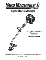 Предварительный просмотр 1 страницы Yard Machines 2800M Operator'S Manual