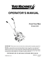 Предварительный просмотр 1 страницы Yard Machines 30 Operator'S Manual
