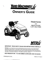 Yard Machines 400 SERIES Owner'S Manual preview