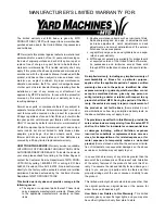 Предварительный просмотр 16 страницы Yard Machines 462 Thru 465 Operator'S Manual