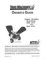 Yard Machines 462B series Owner'S Manual preview