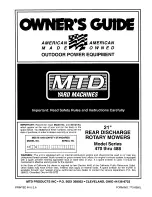 Preview for 1 page of Yard Machines 470 thru 488 Owner'S Manual